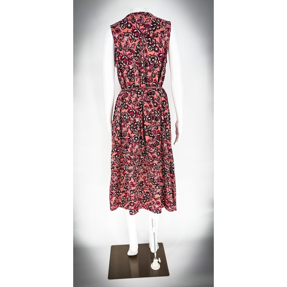 Faherty Isha Linen Blend Floral Coastal Boho Midi Dress Desert Bloom Size S - Picture 9 of 9